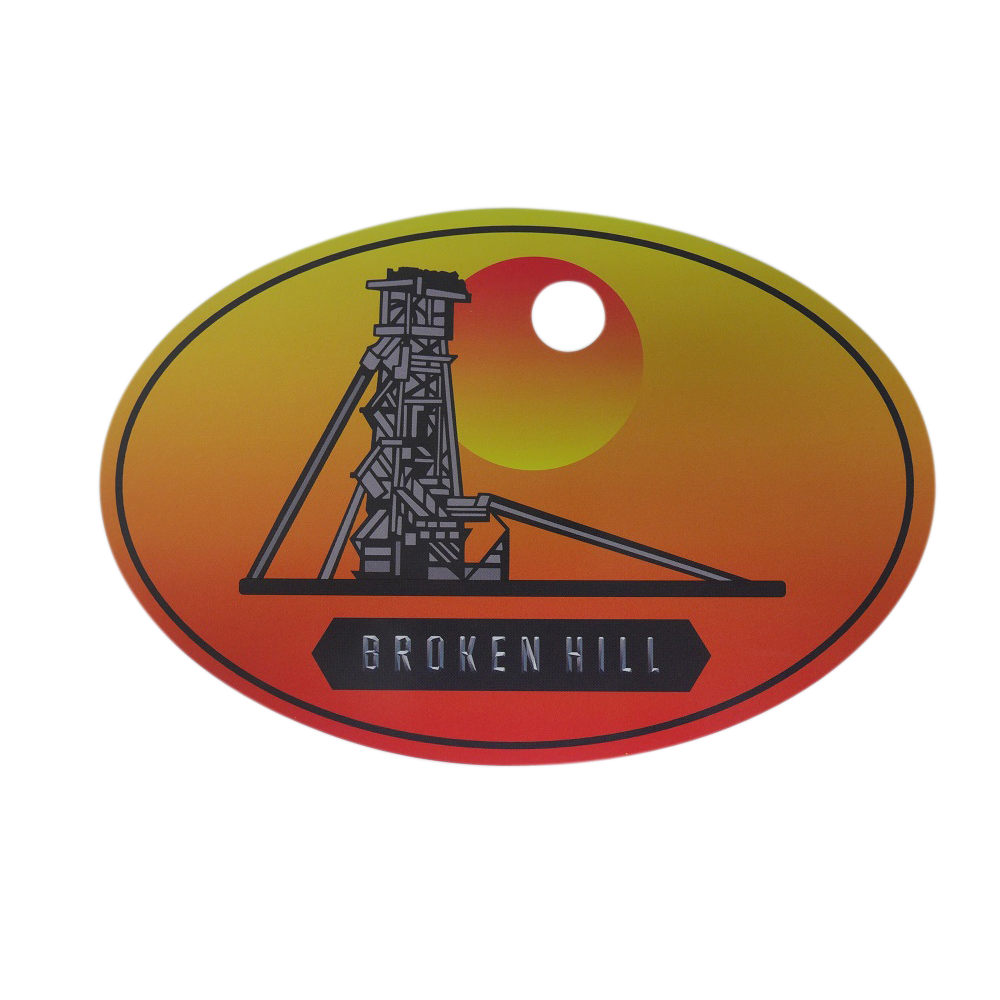 Broken Hill Oval Sticker - Wilmot Harvey Gifts & Souvenirs