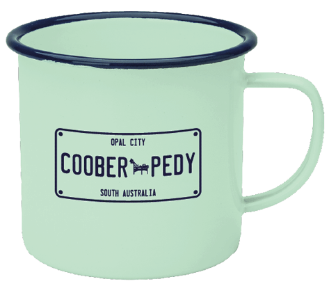 Enamel Mug - 6cm Coober Pedy Number Plate
