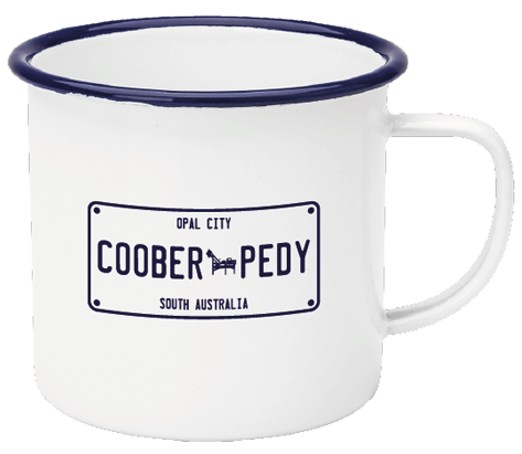 Enamel Mug - 6cm Coober Pedy Number Plate