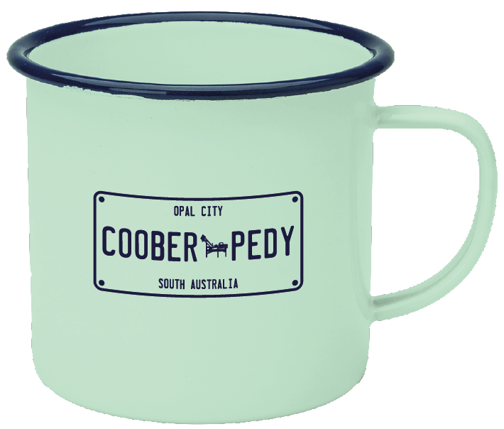 Enamel Mug - 8cm Coober Pedy Number Plate