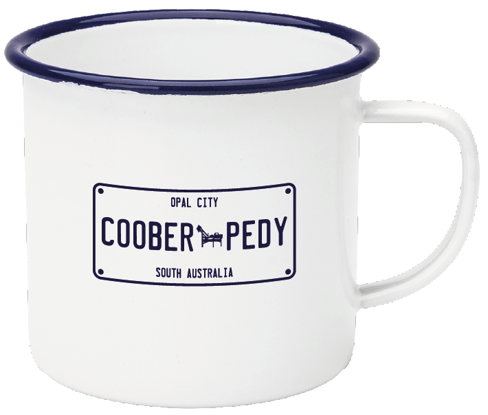 Enamel Mug - 8cm Coober Pedy Number Plate