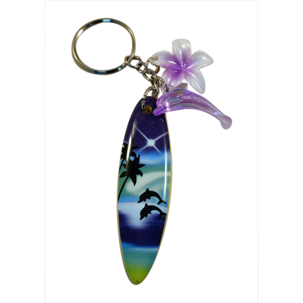 Dolphin with Surfboard Keyring - Wilmot Harvey Gifts & Souvenirs