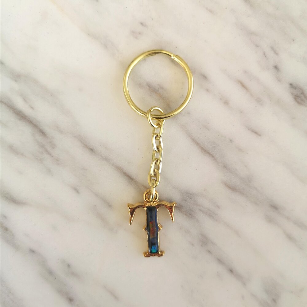 Sliced Opal Pendant - Initials