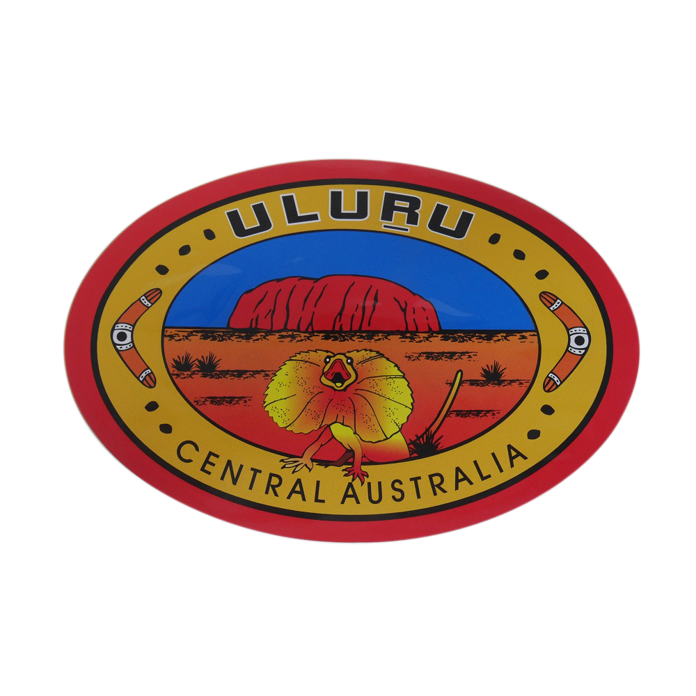 Uluru Lizard Oval Sticker - Wilmot Harvey Gifts & Souvenirs